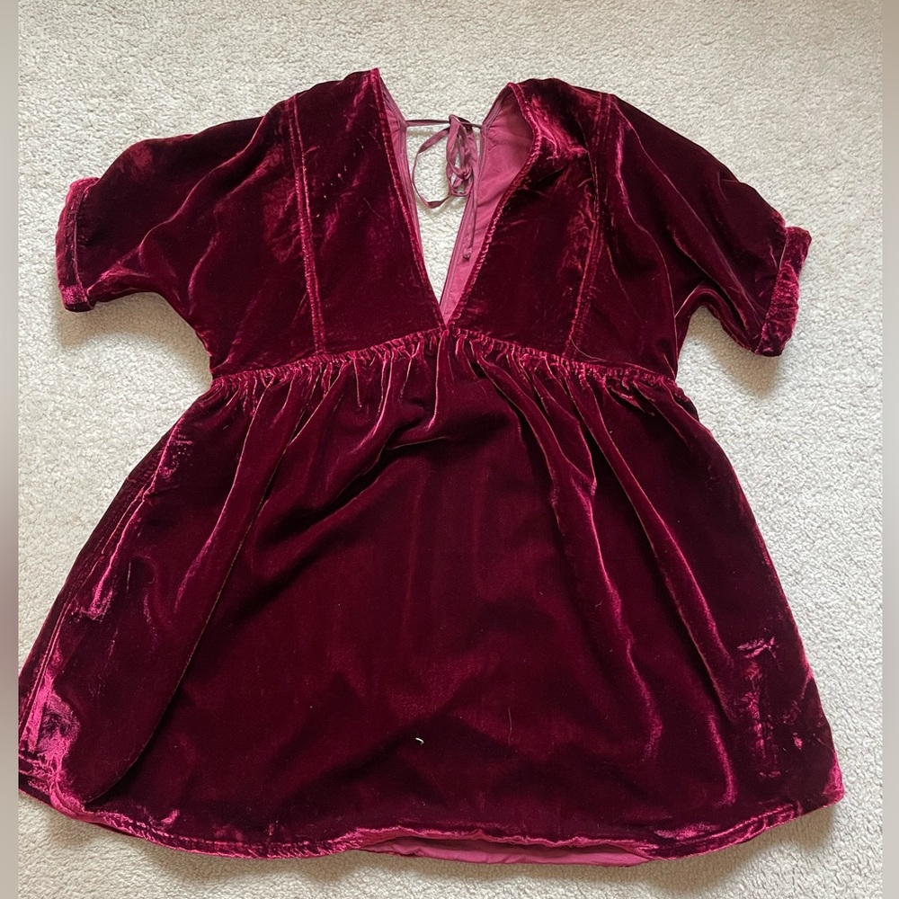 Free People Velvet Baby Doll Dress